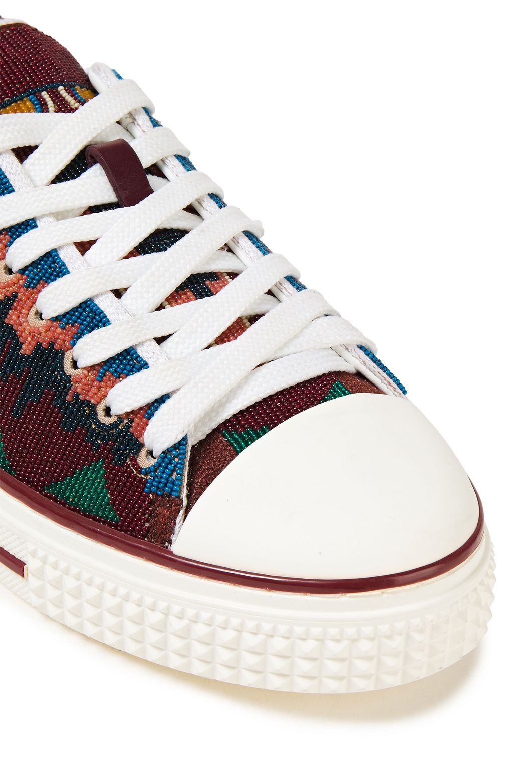 VALENTINO GARAVANI Embellished canvas sneakers