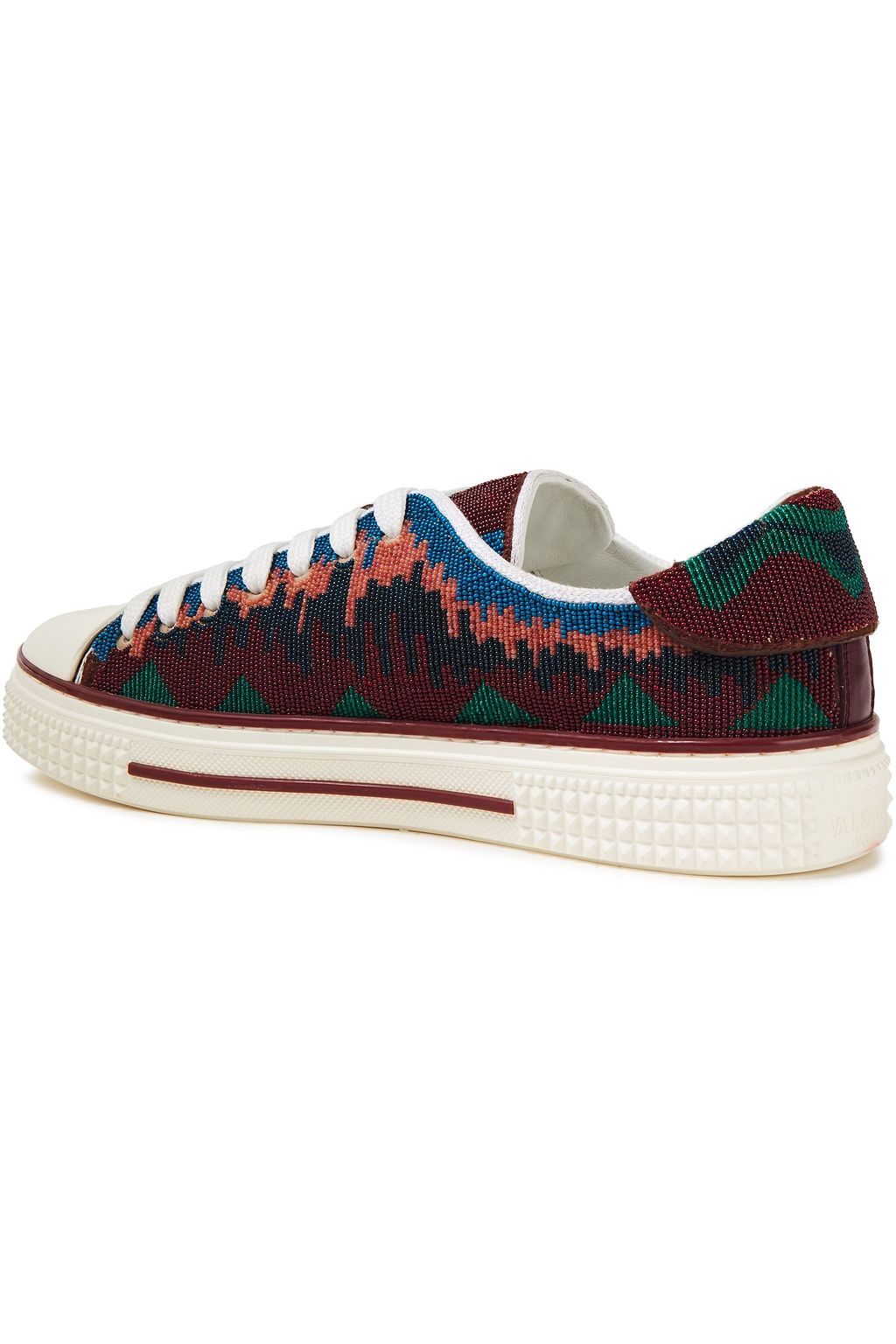 VALENTINO GARAVANI Embellished canvas sneakers