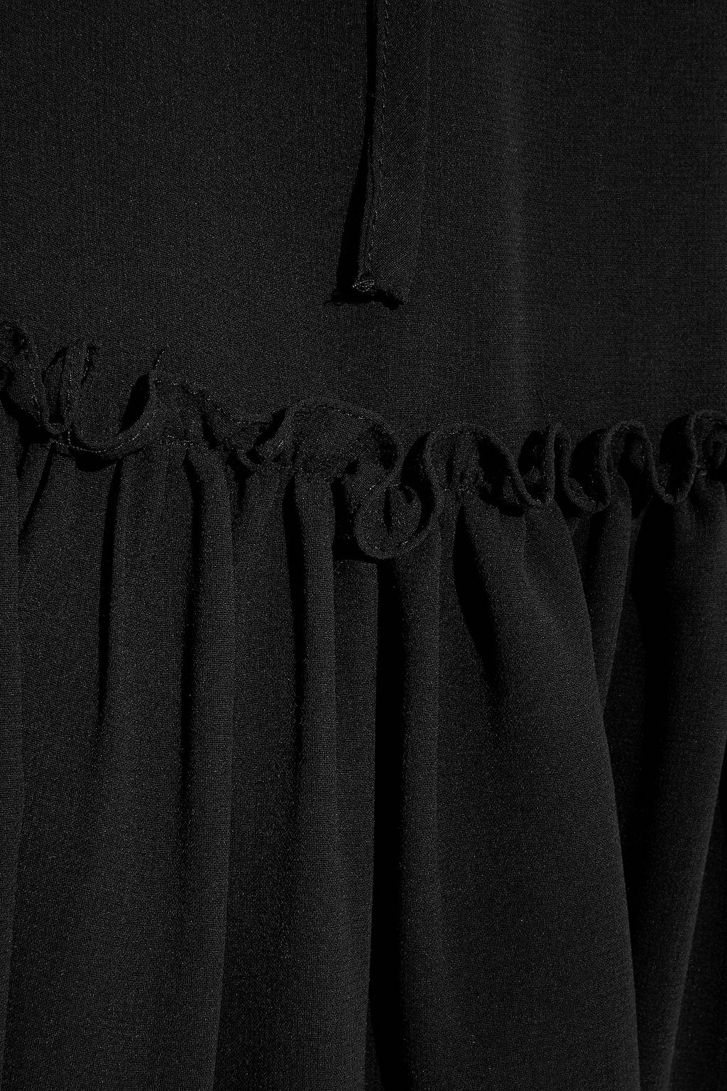 MIKAEL AGHAL Ruffle-trimmed gathered chiffon maxi dress