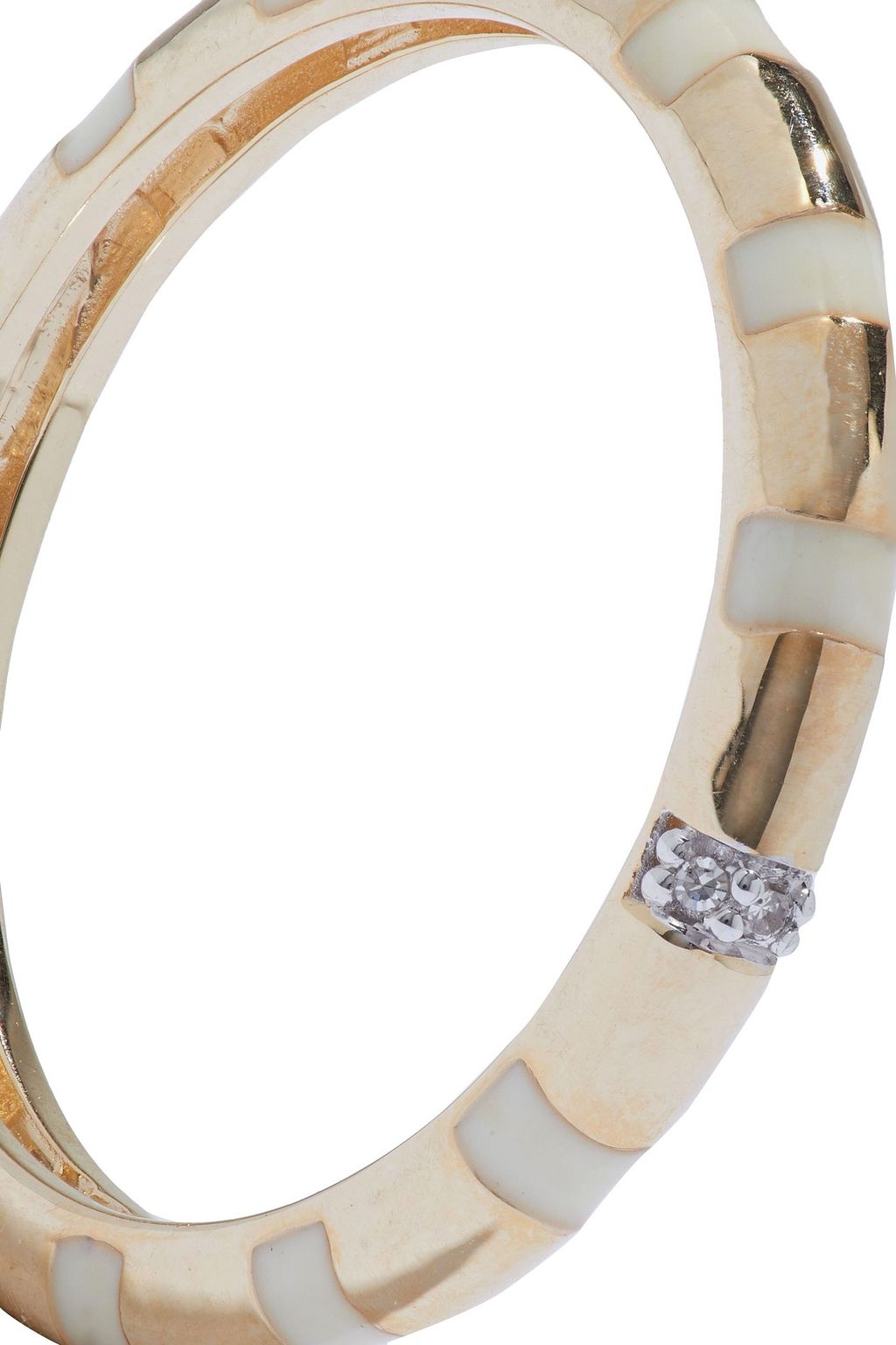 ADINA REYTER 14-karat gold, enamel and diamond ring
