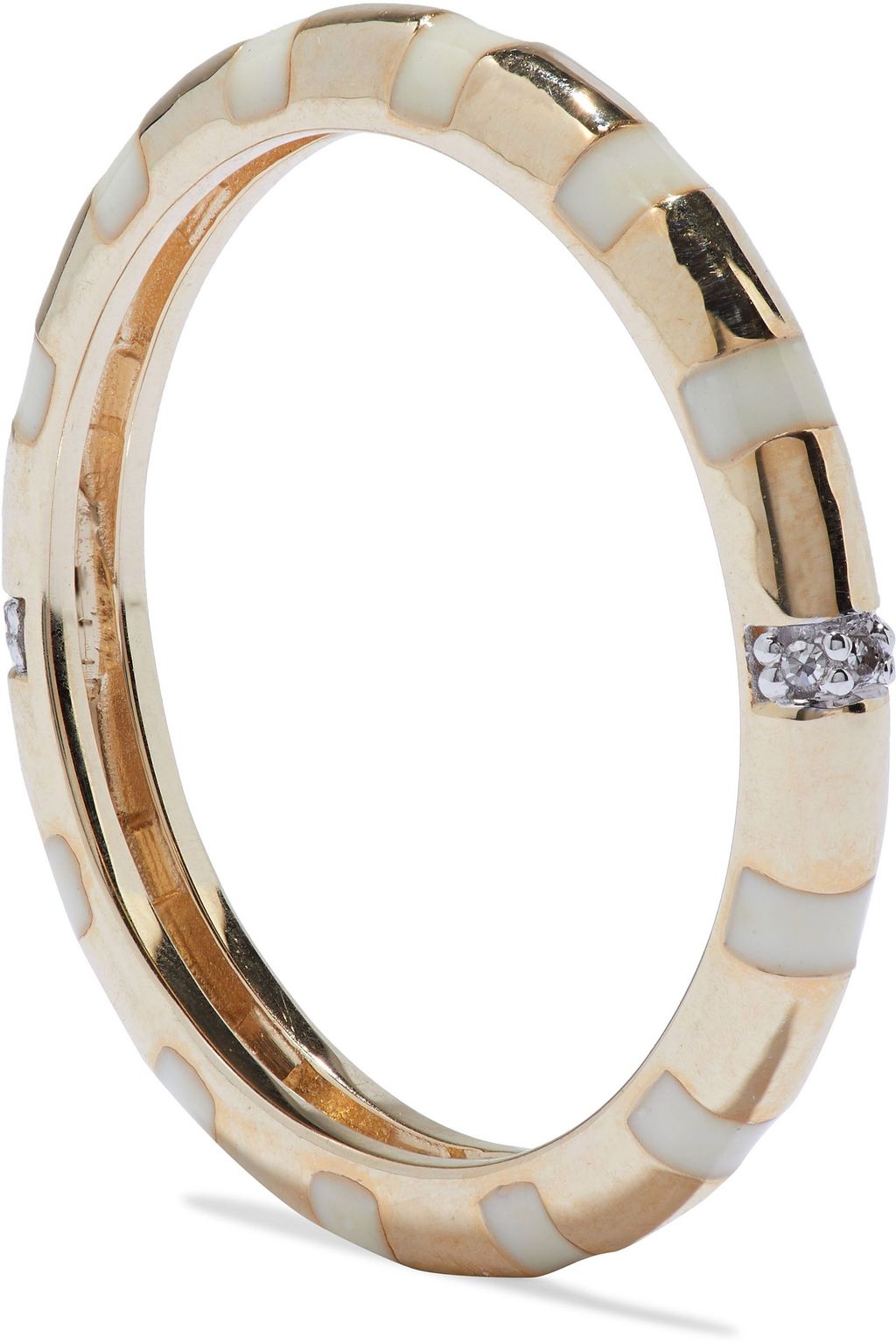 ADINA REYTER 14-karat gold, enamel and diamond ring