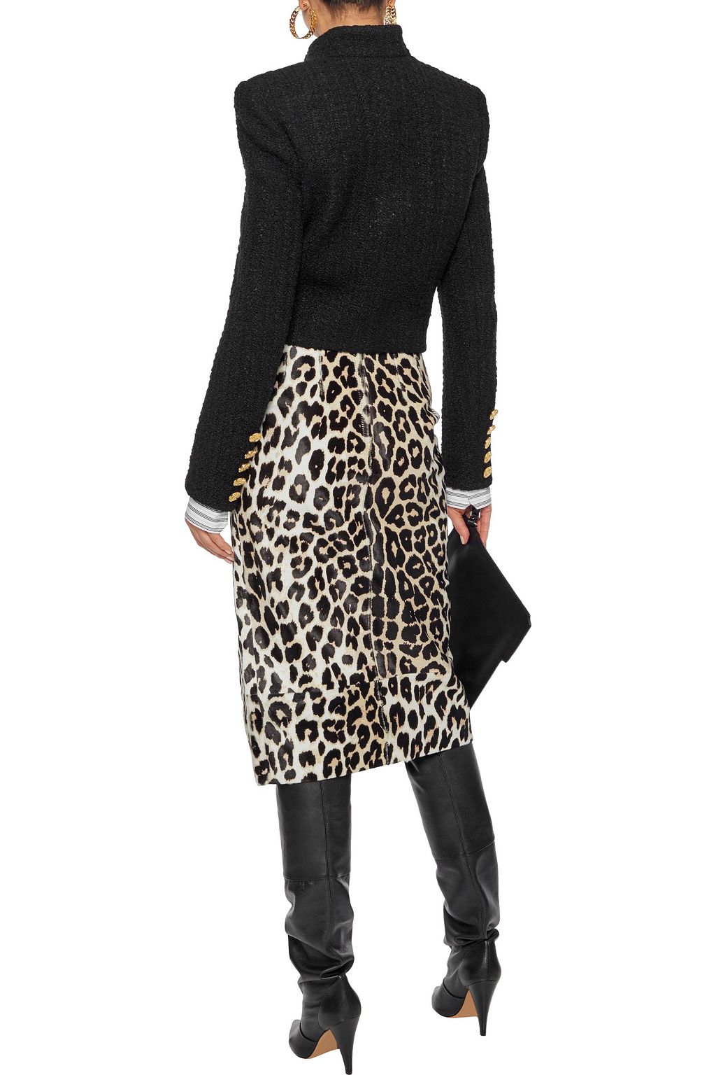 ALEXANDRE VAUTHIER Cropped wool-blend bouclé-tweed jacket