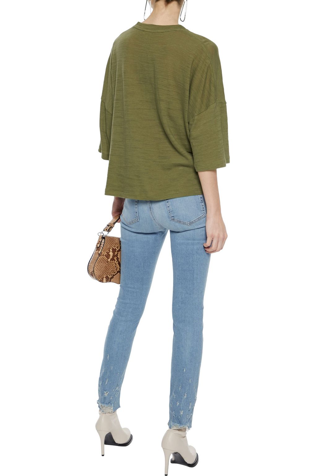 IRO Elerie distressed low-rise skinny jeans
