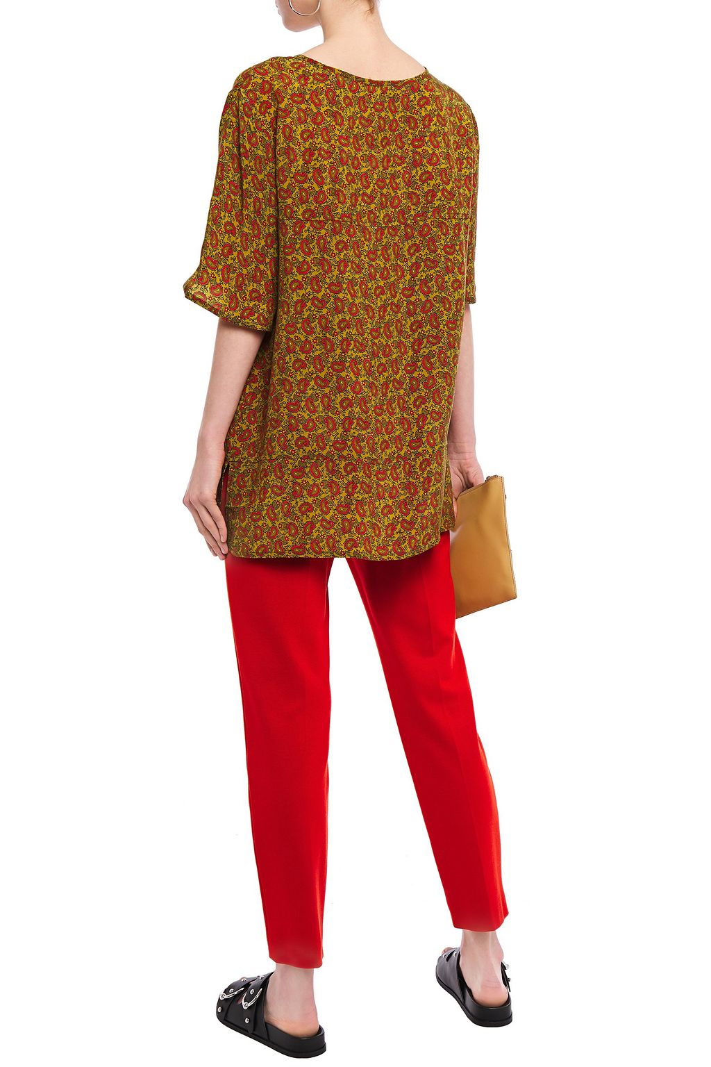 AMERICAN VINTAGE Nonogarden printed cupro top