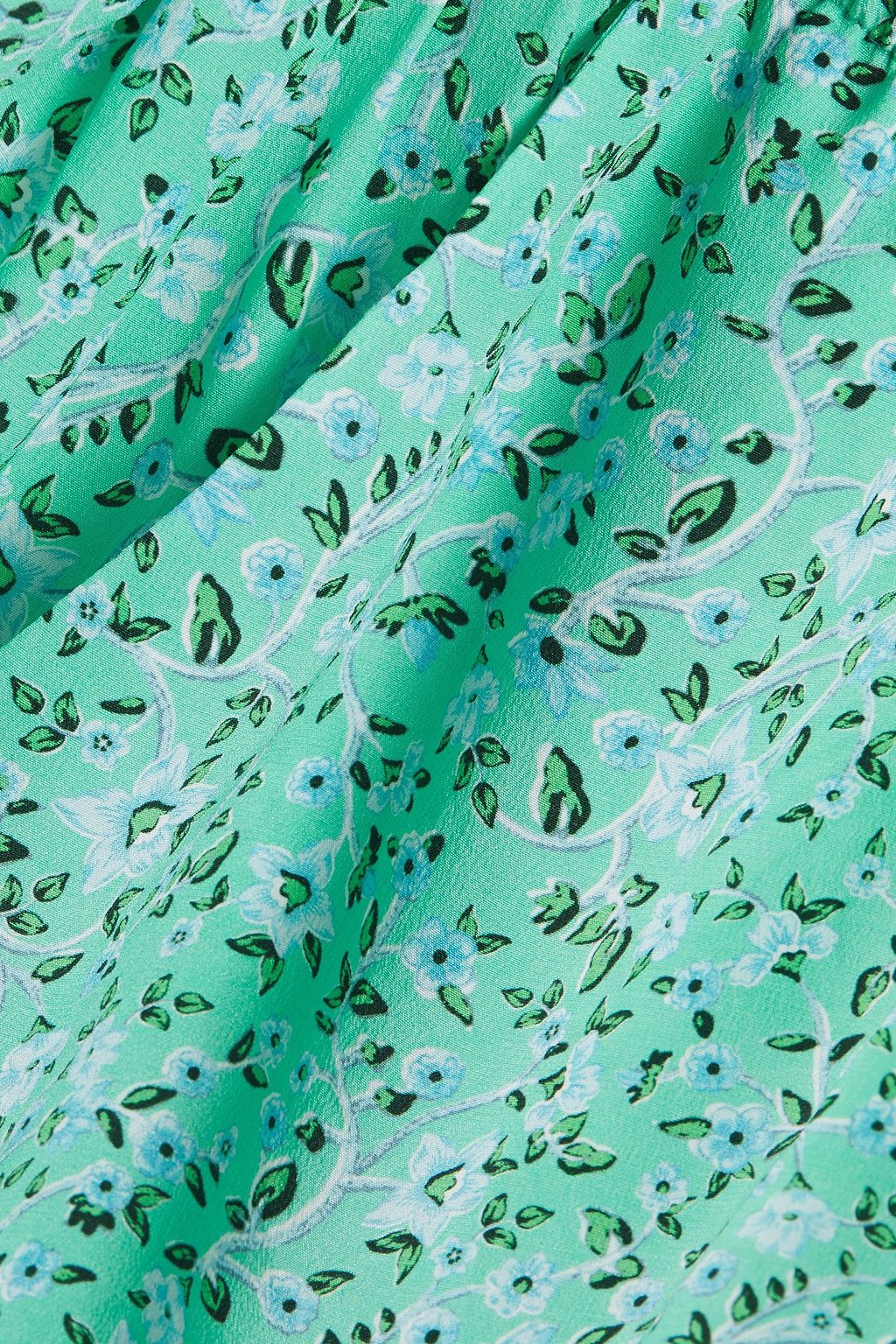 TIGERLILY Wrap-effect printed silk-crepe playsuit