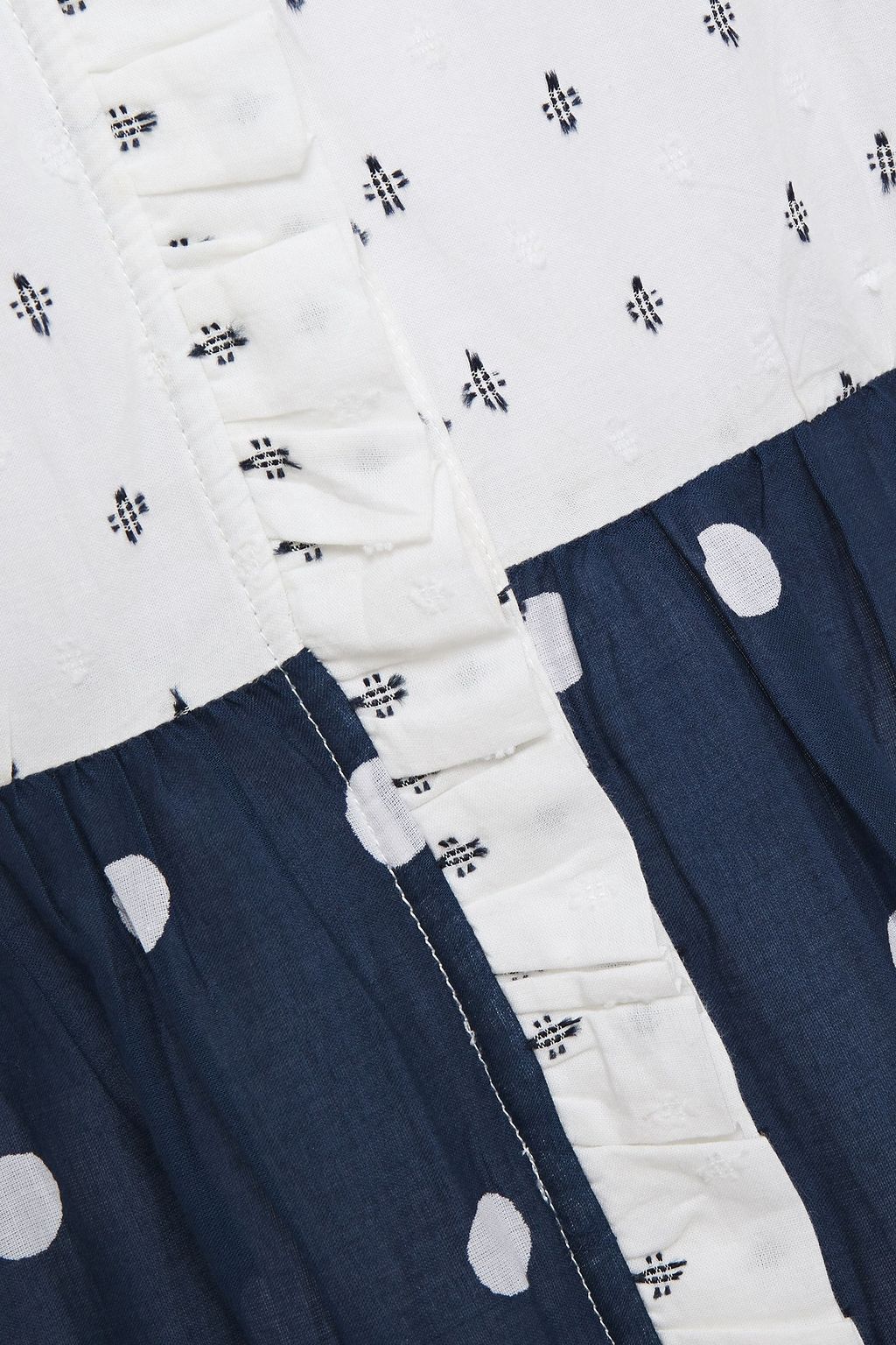 TIGERLILY Fil coupé jacquard and polka-dot cotton-voile maxi dress