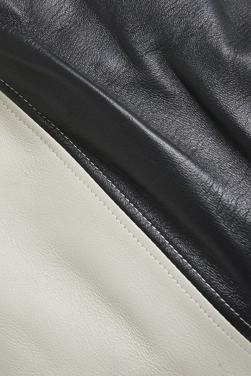 16ARLINGTON Dickinson cropped two-tone leather top