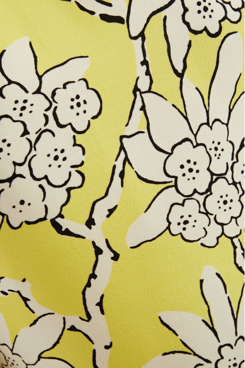 VALENTINO GARAVANI Fluted floral-print wool and silk-blend crepe mini dress