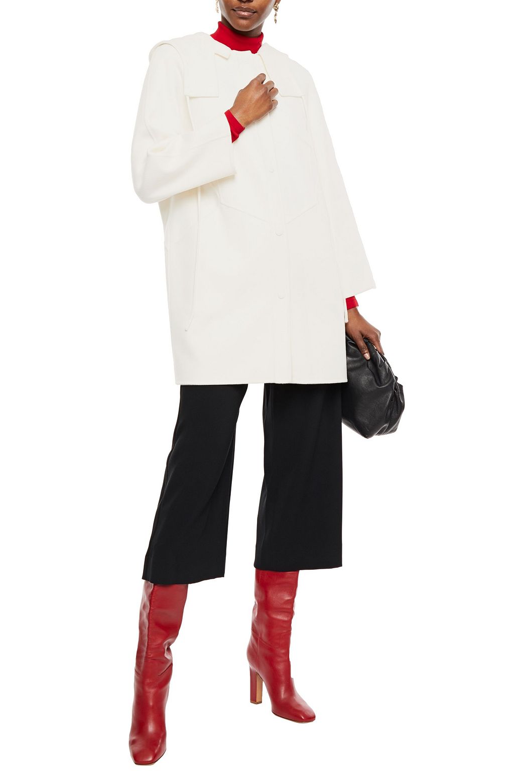 VALENTINO GARAVANI Wool and cashmere-blend hooded coat