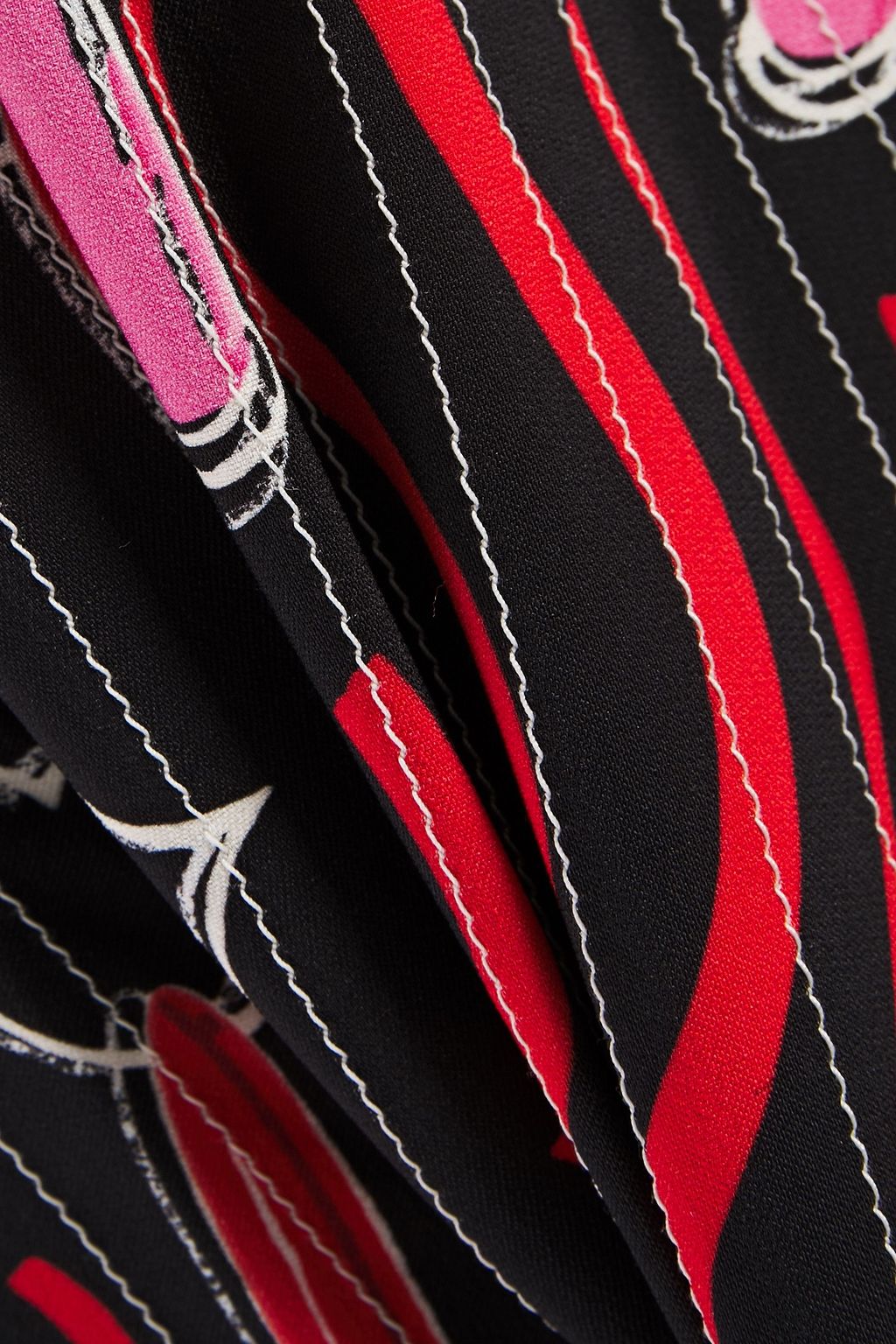 VALENTINO GARAVANI Ruffled printed crepe midi dress