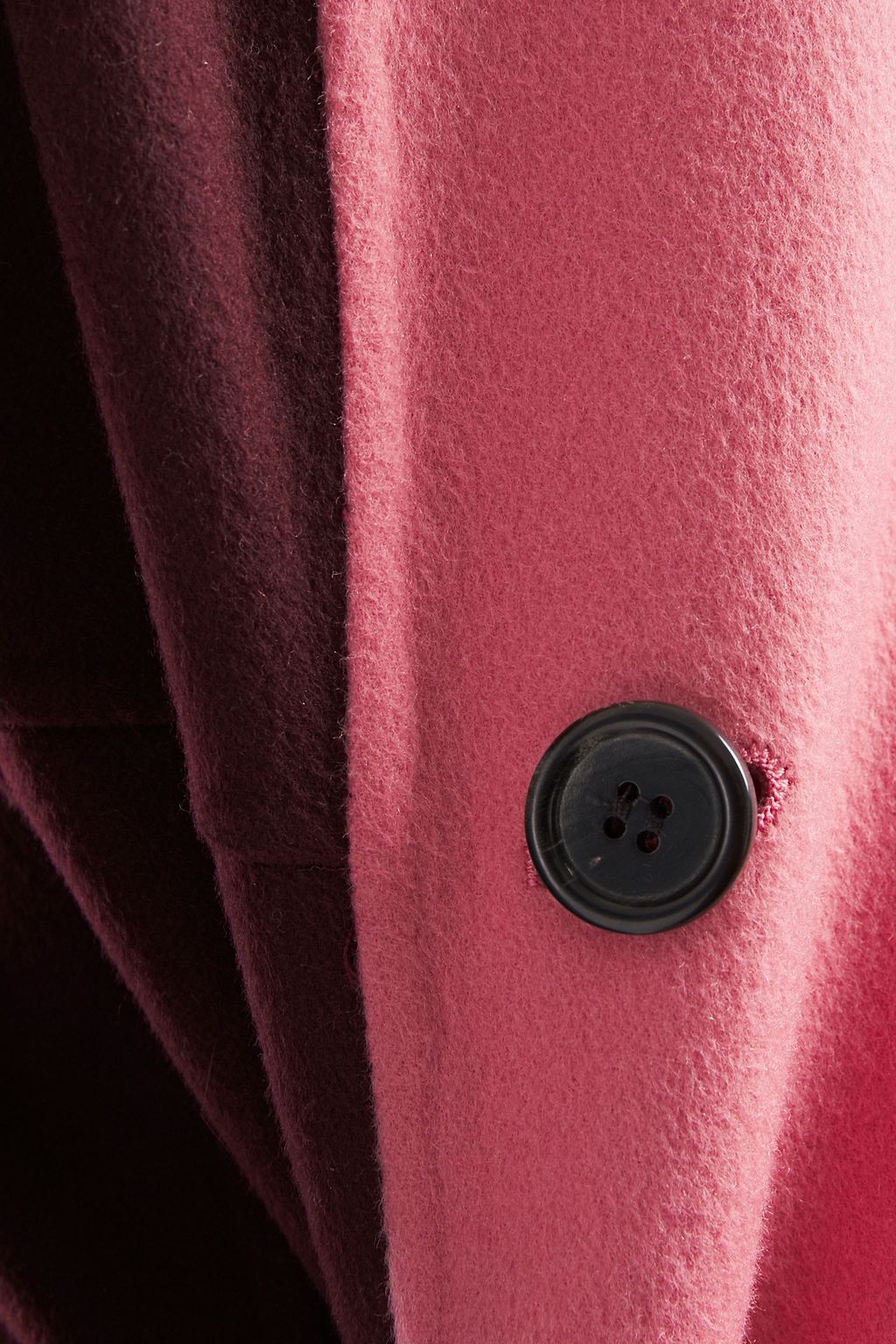 VALENTINO GARAVANI Double-breasted two-tone wool and cashmere-blend felt coat