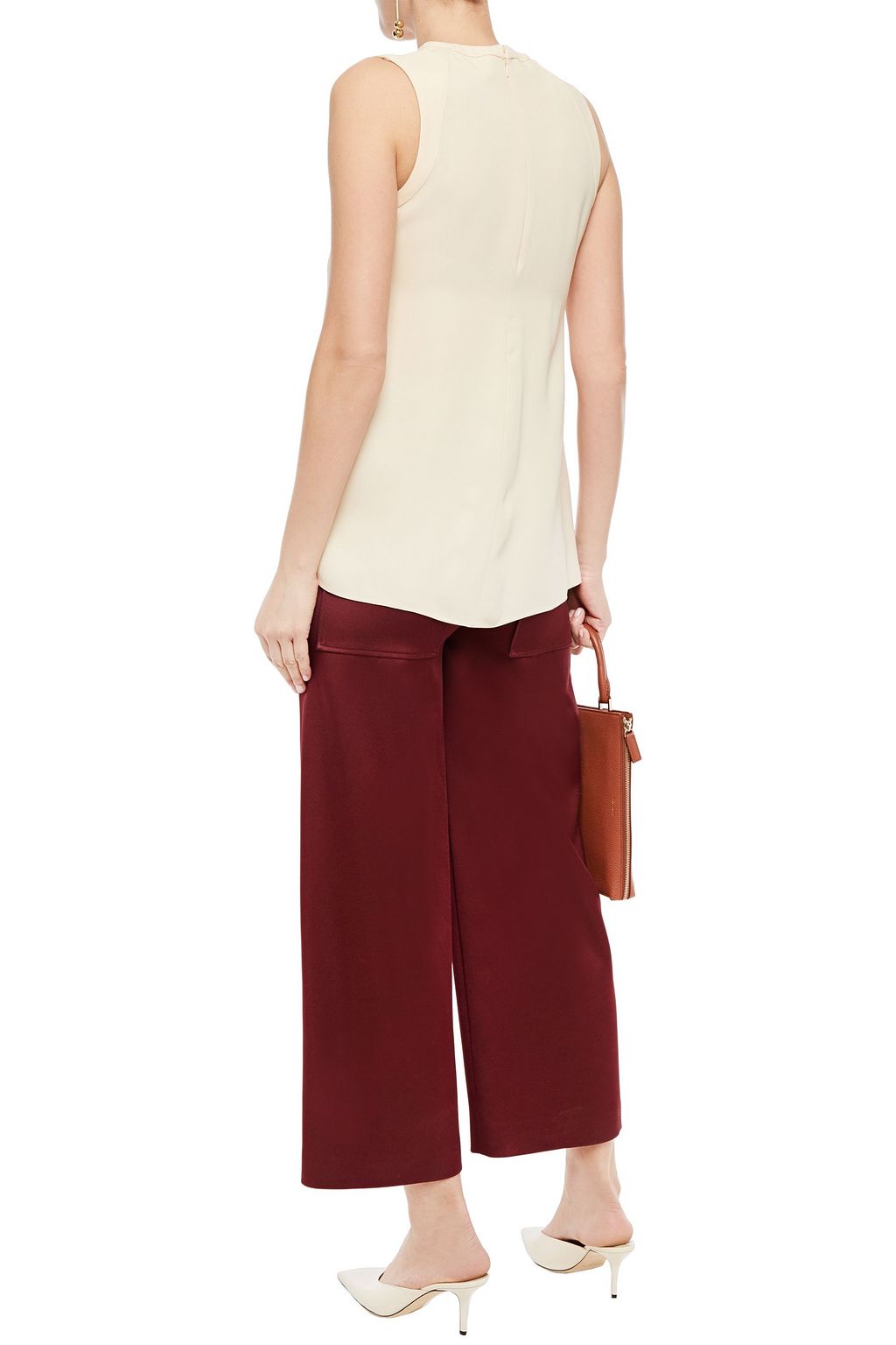 VALENTINO GARAVANI Pleated silk crepe de chine top