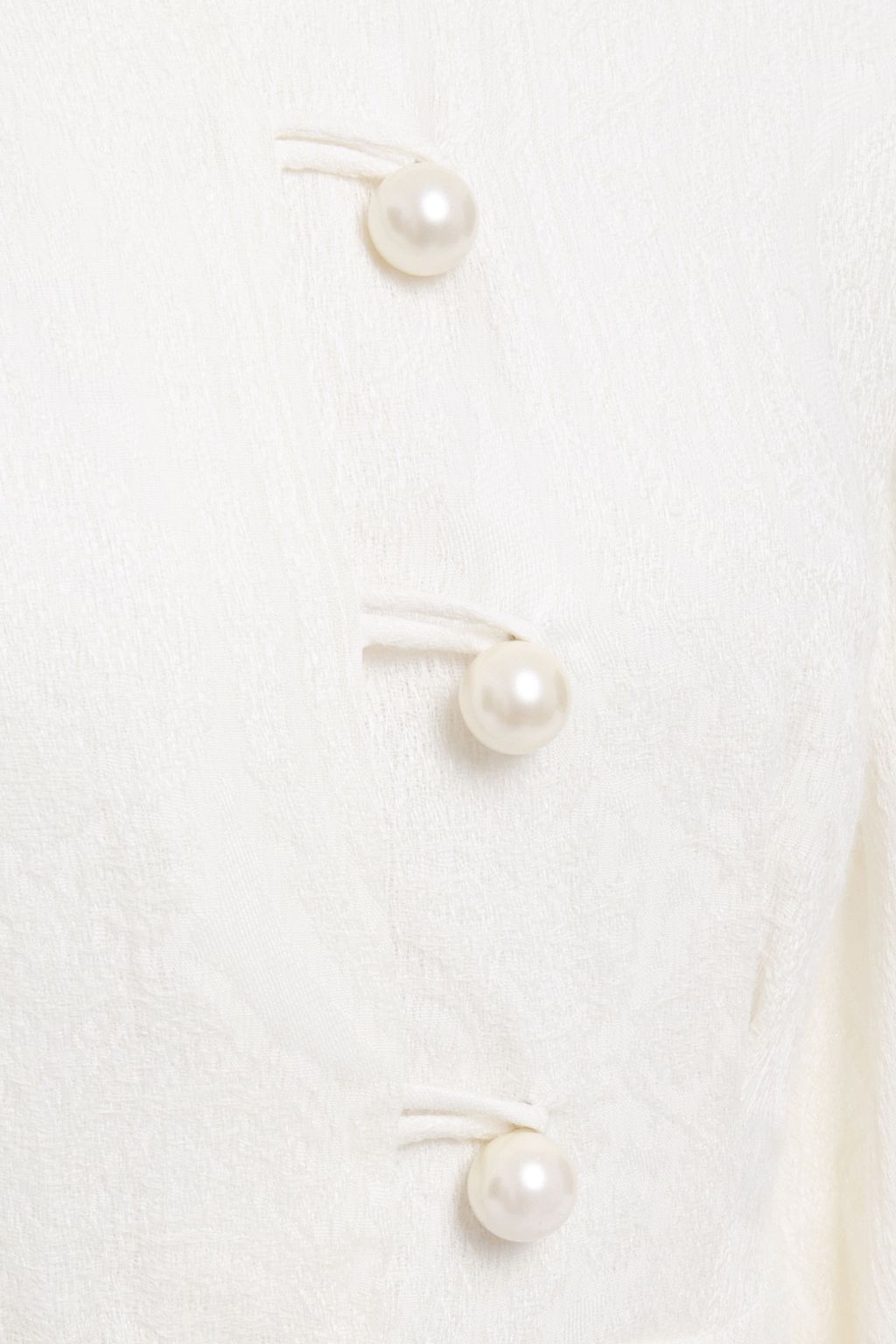 MOTHER OF PEARL Jenna faux pearl-embellished jacquard midi dress
