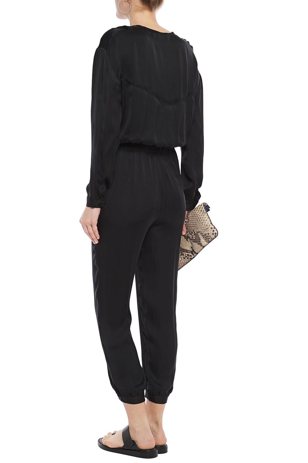 AMERICAN VINTAGE Akining cropped washed-cupro jumpsuit