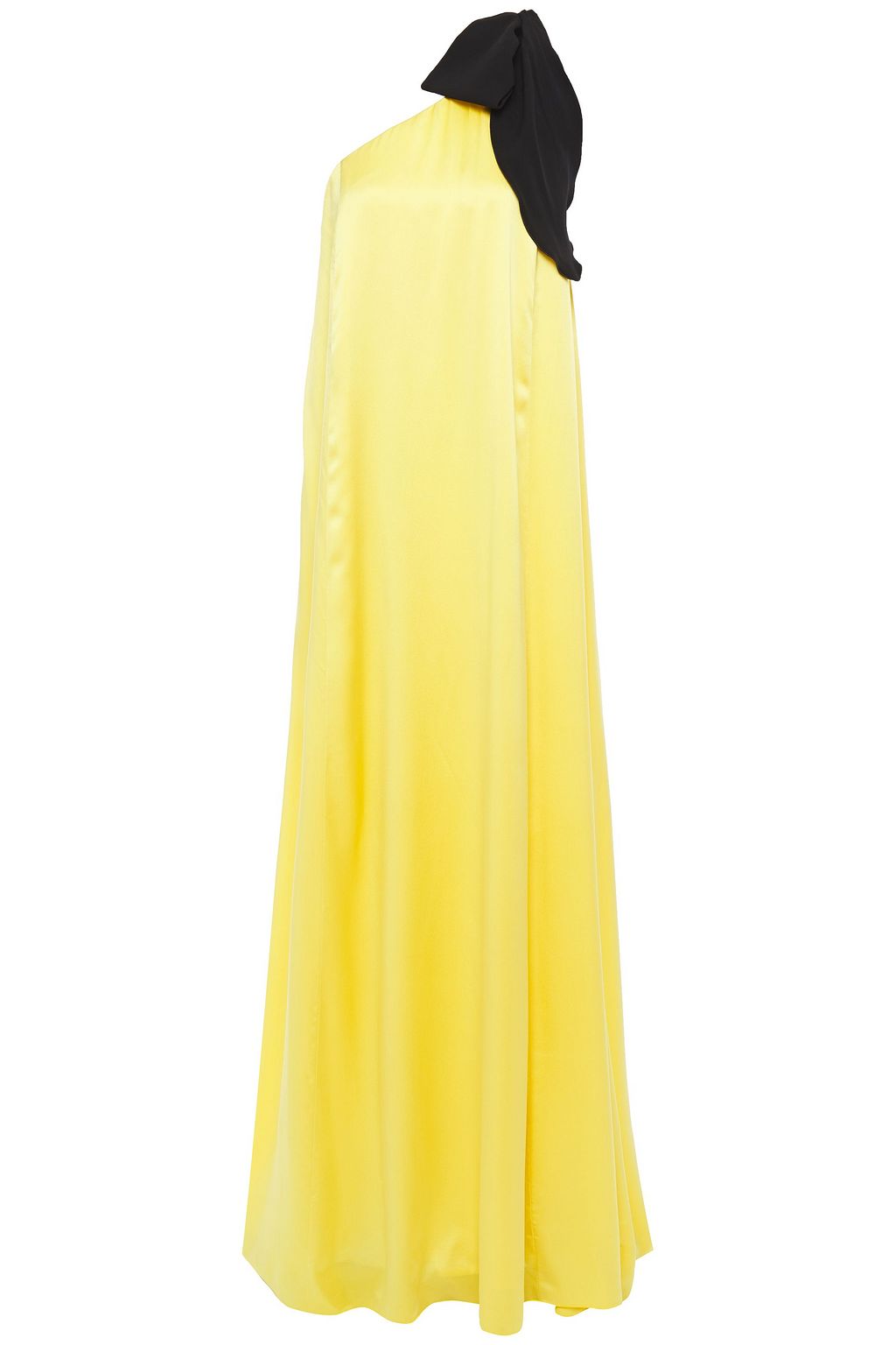 yellow one shoulder gown