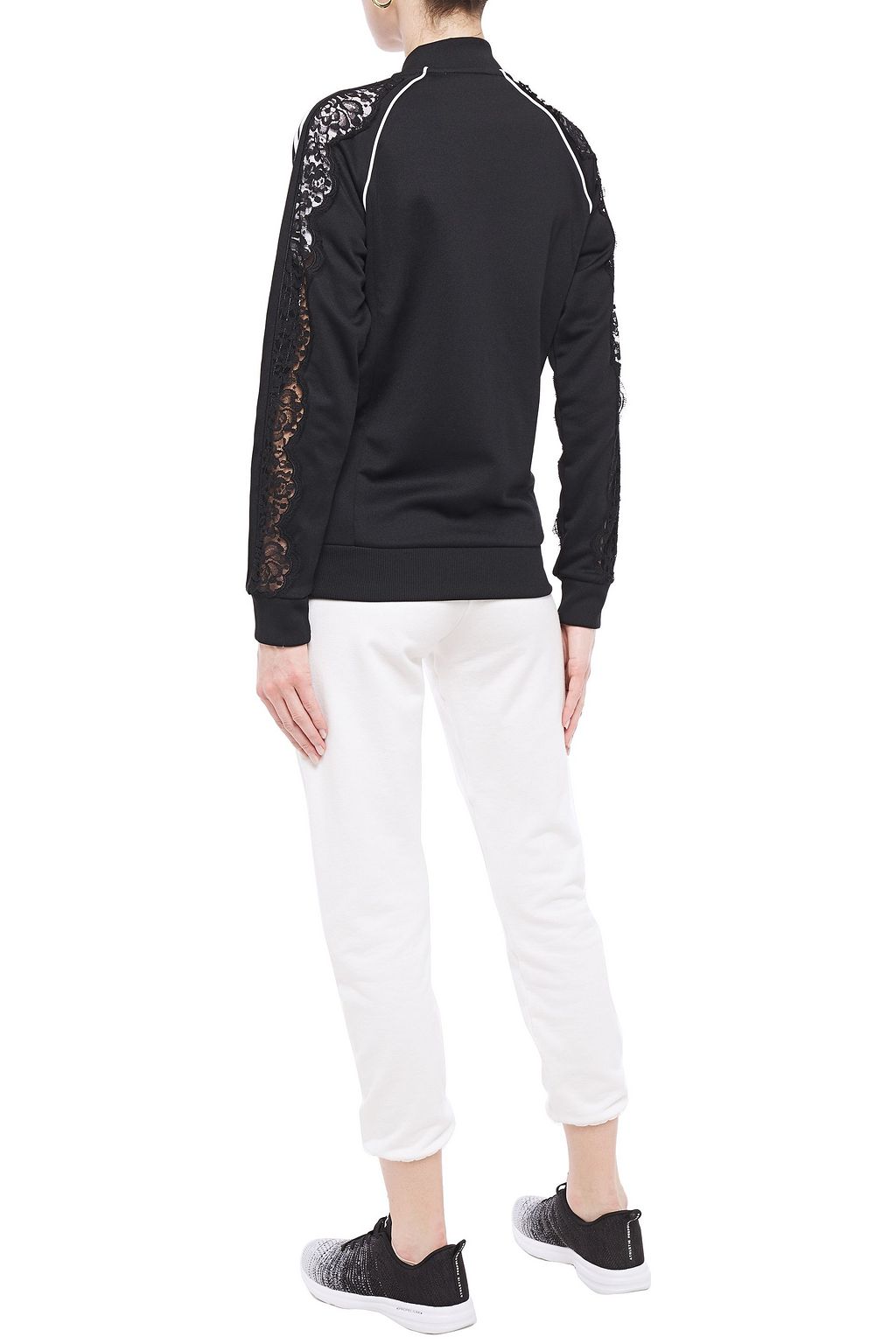 ADIDAS BY STELLA MCCARTNEY Lace-paneled jersey bomber jacket