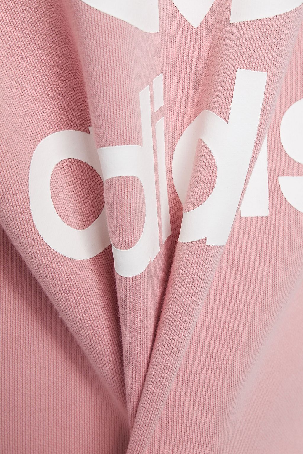ADIDAS BY STELLA MCCARTNEY Lace-paneled printed French cotton-terry sweatshirt
