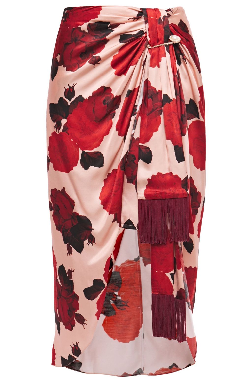asymmetrical blush skirt