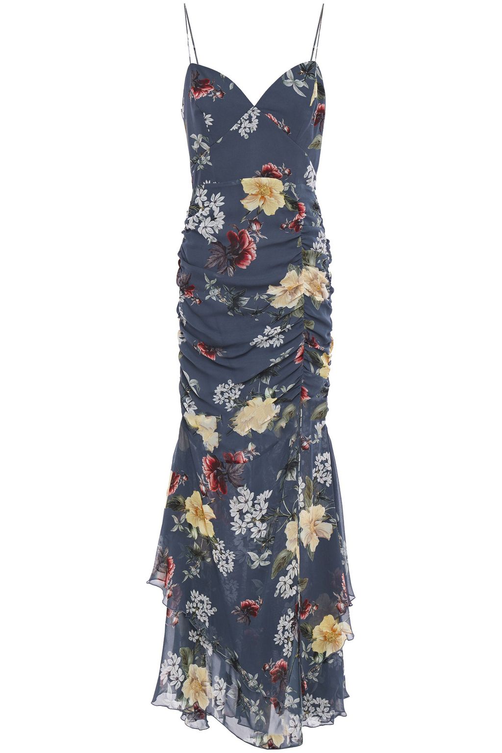 silk floral maxi dress