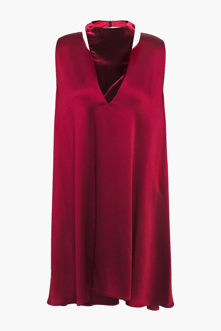 theoutnet.com | Cutout velvet-paneled crepe de chine mini dress