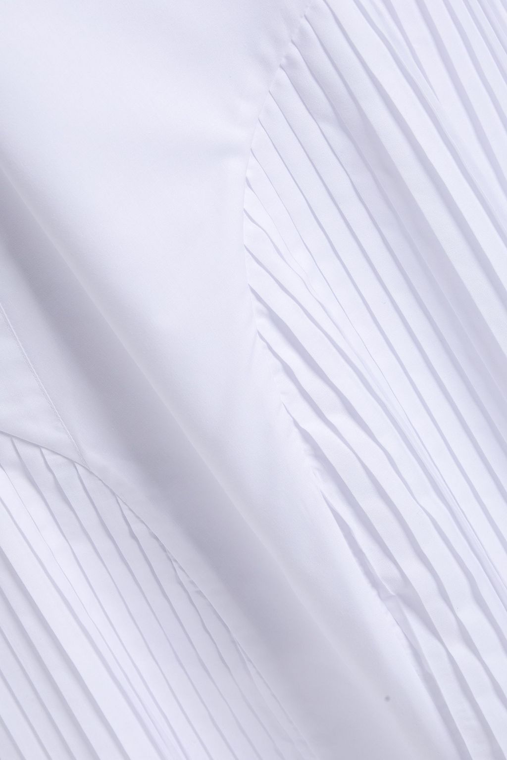 EACH X OTHER Asymmetric pleated poplin midi dress