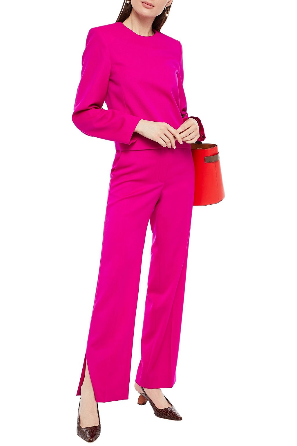 NINA RICCI Wool-twill straight-leg pants
