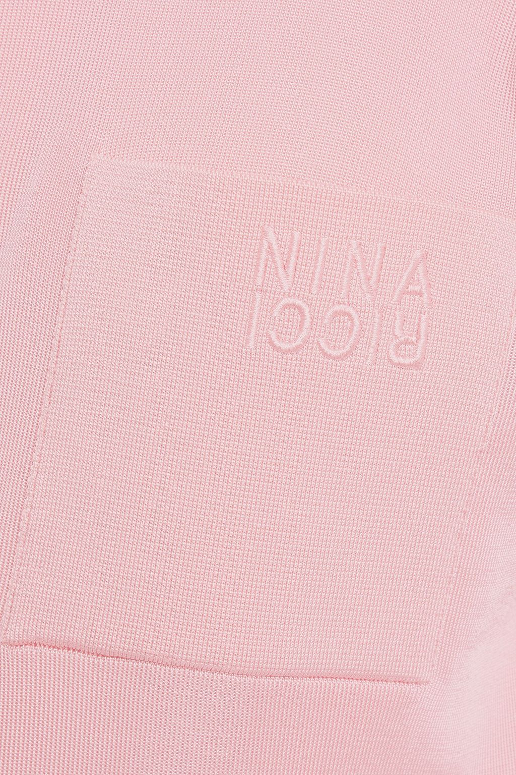 NINA RICCI Embroidered knitted polo shirt
