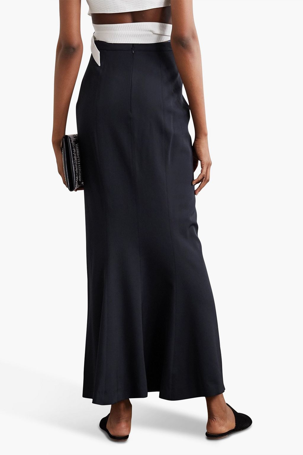 ALAÏA Wool-crepe maxi skirt