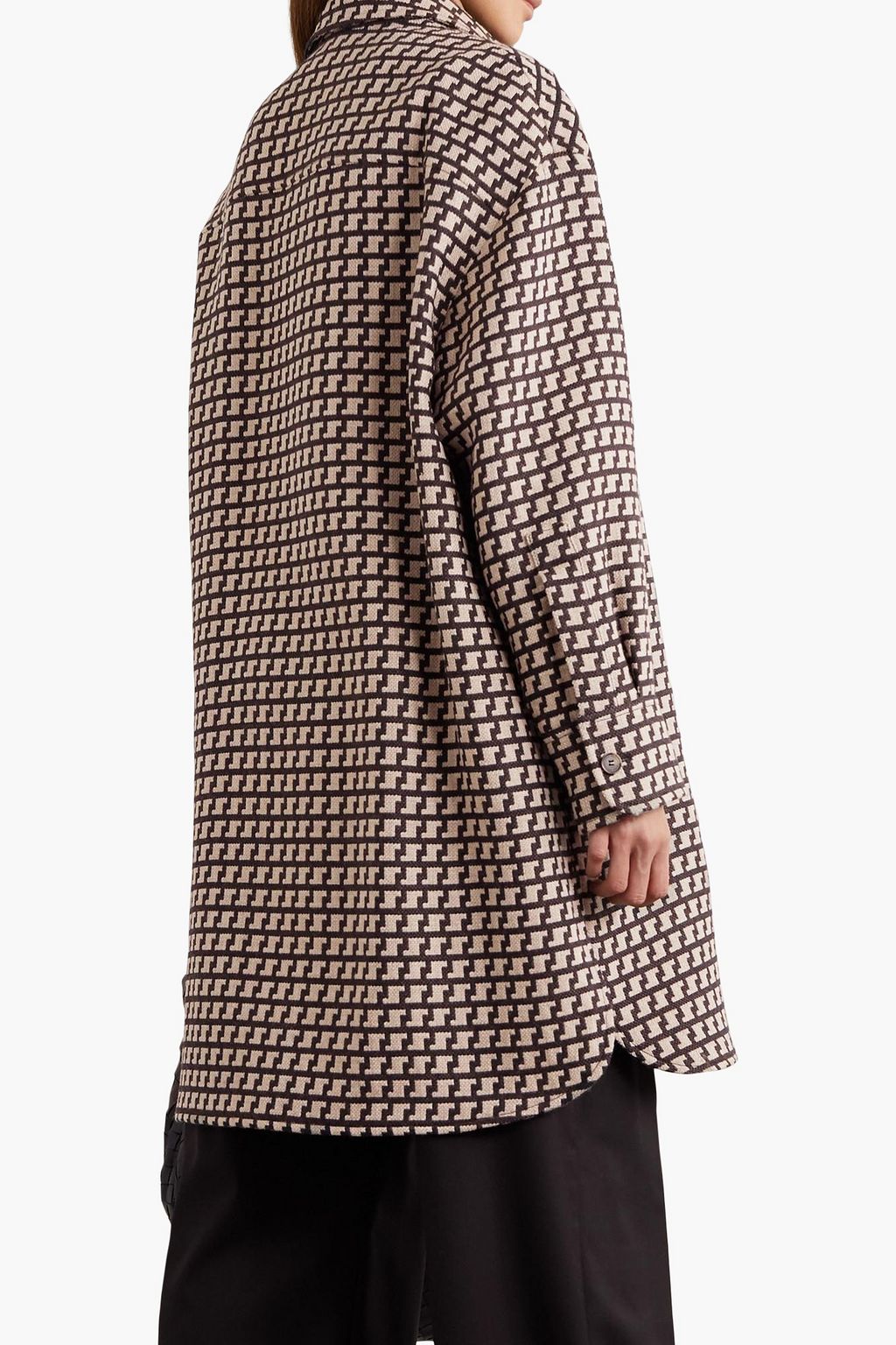 STELLA MCCARTNEY 오버사이즈 울 자카드 코트