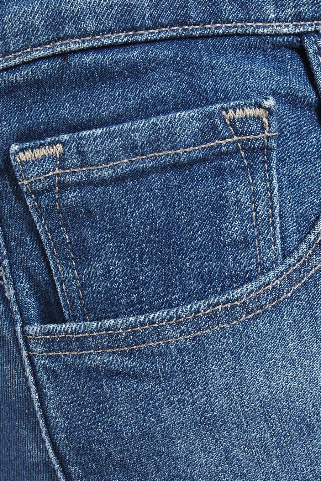 J BRAND Ruby cropped distressed high-rise slim-leg jeans