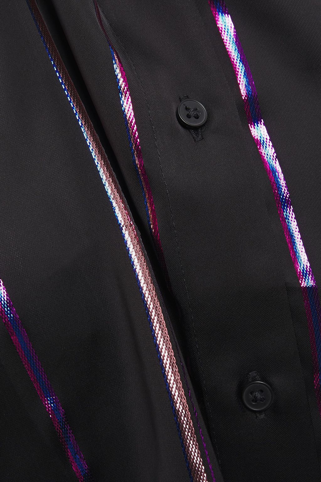 J BRAND Metallic striped satin shirt