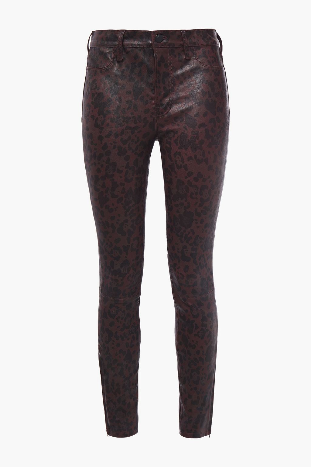 leopard print stretch jeans