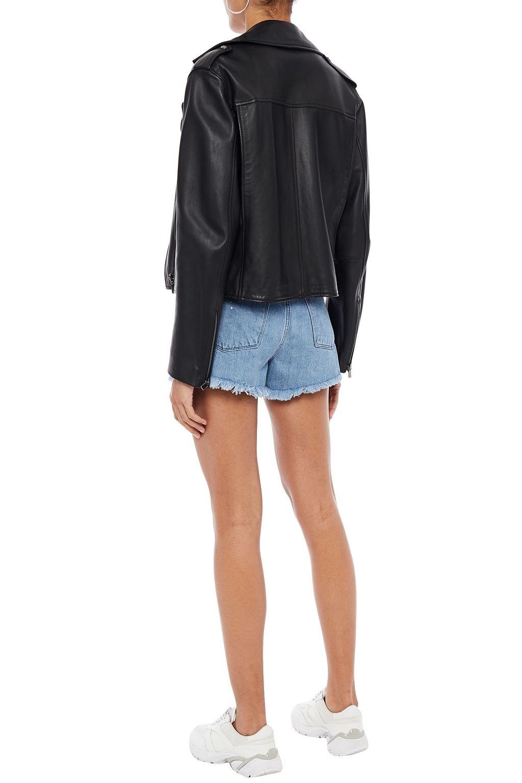 J BRAND Gracie frayed painted denim shorts