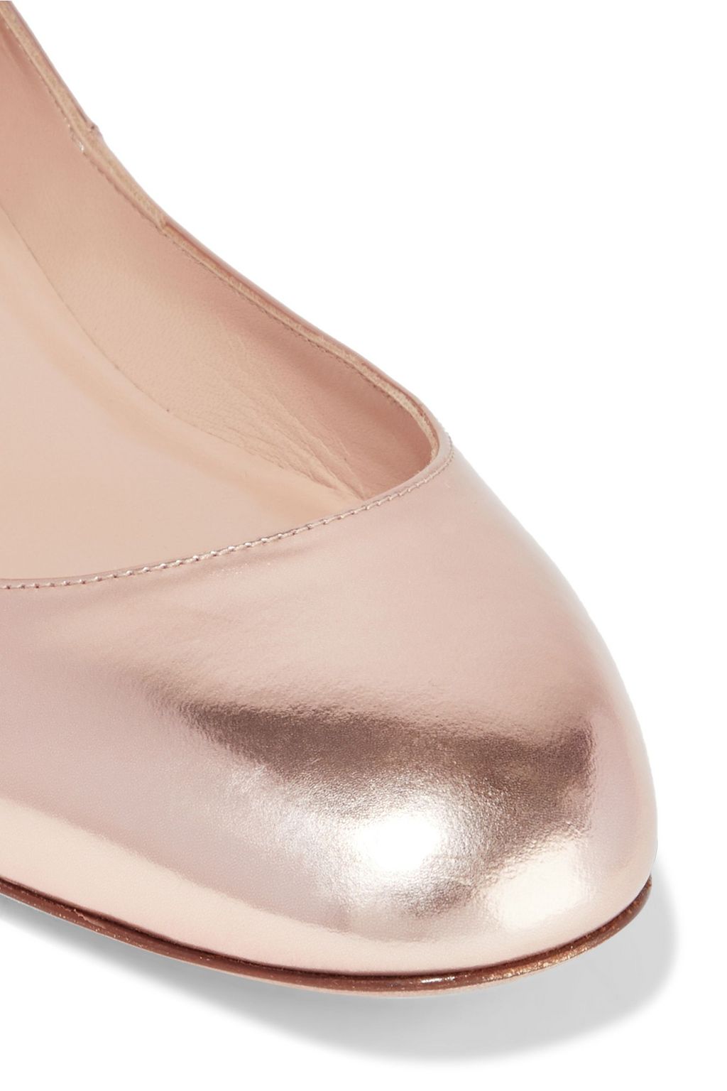 VALENTINO GARAVANI Tango metallic leather ballet flats