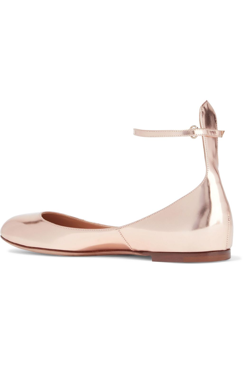 VALENTINO GARAVANI Tango metallic leather ballet flats