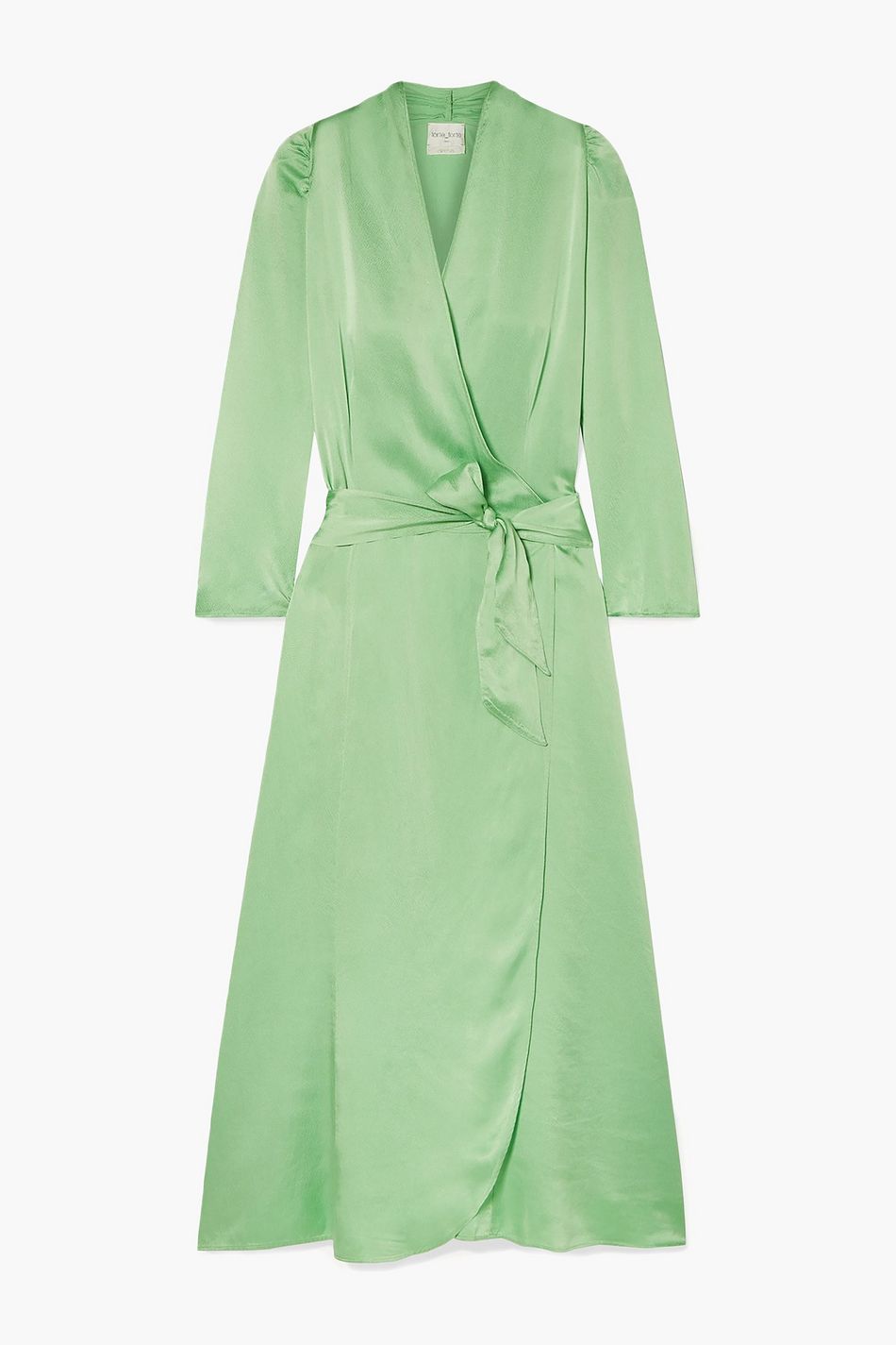 silk satin wrap dress