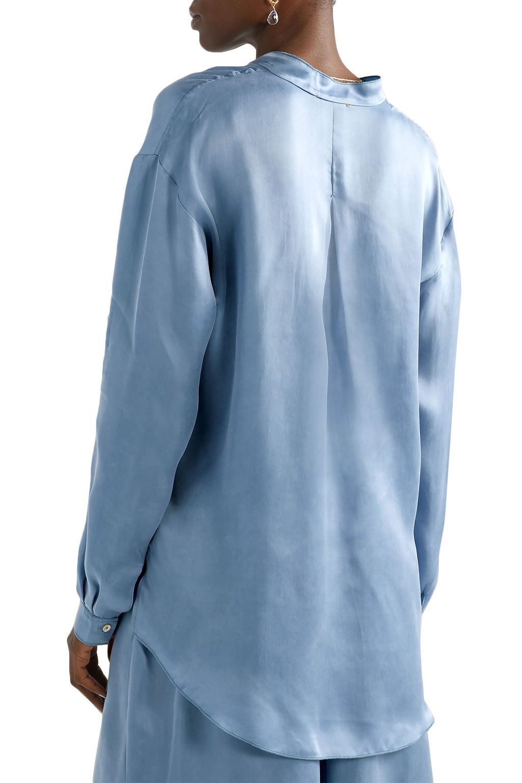 FORTE_FORTE Washed cupro-satin shirt