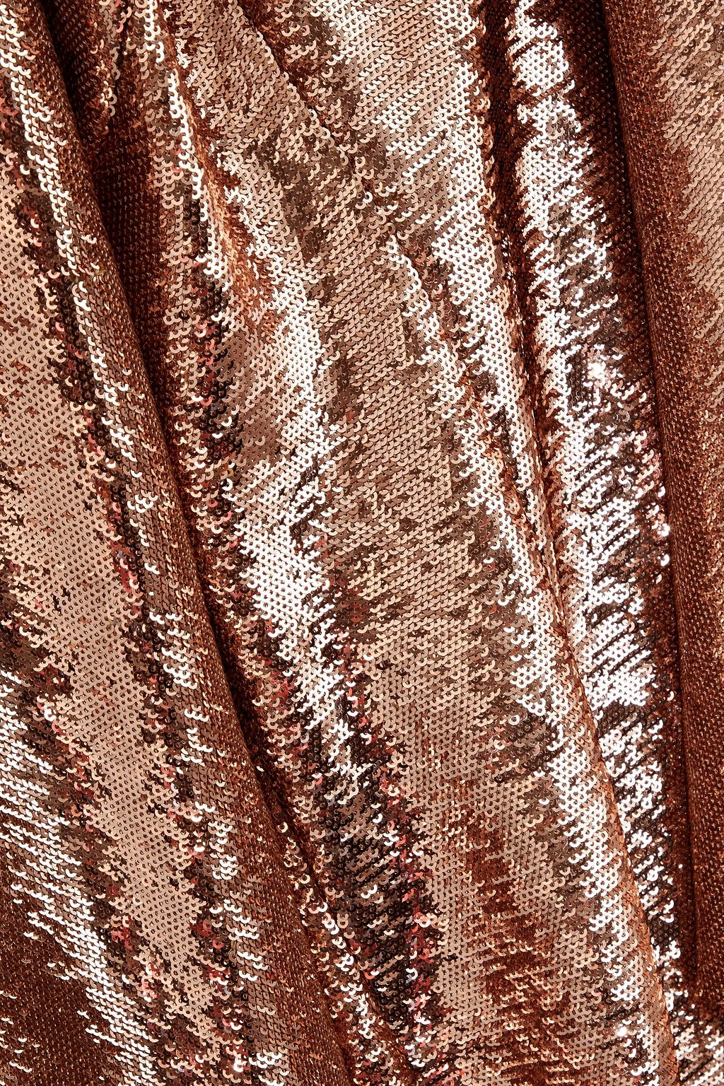 ALEXANDRE VAUTHIER Gathered sequined mesh mini dress