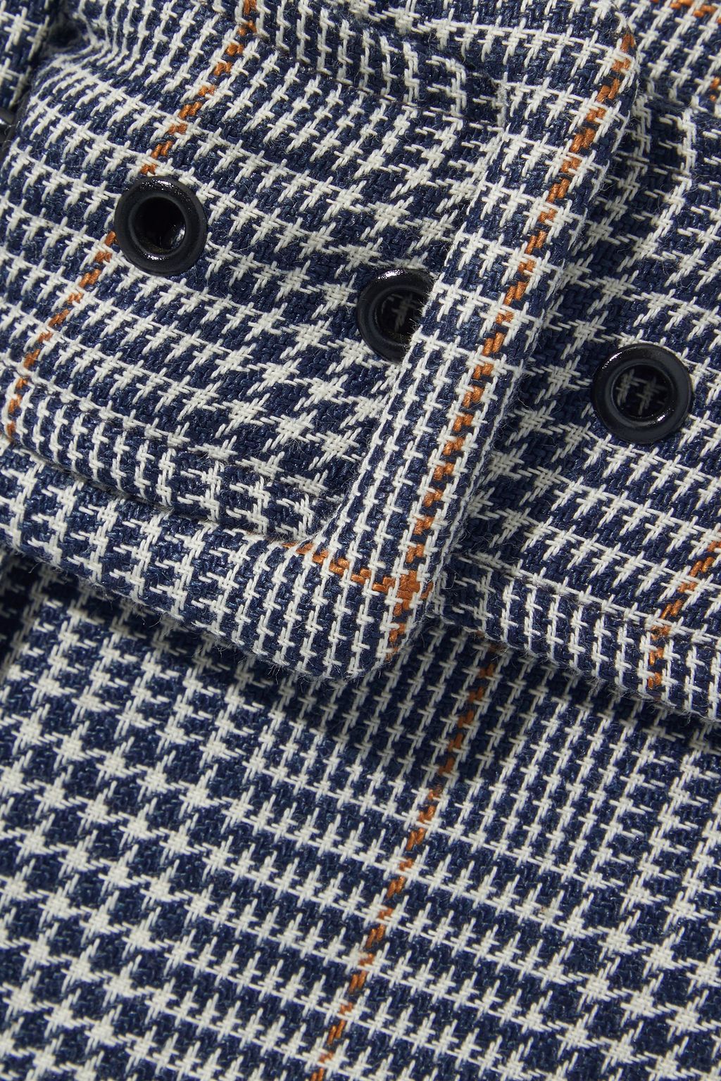 VERONICA BEARD Dexter cropped Prince of Wales checked linen and cotton-blend wide-leg pants