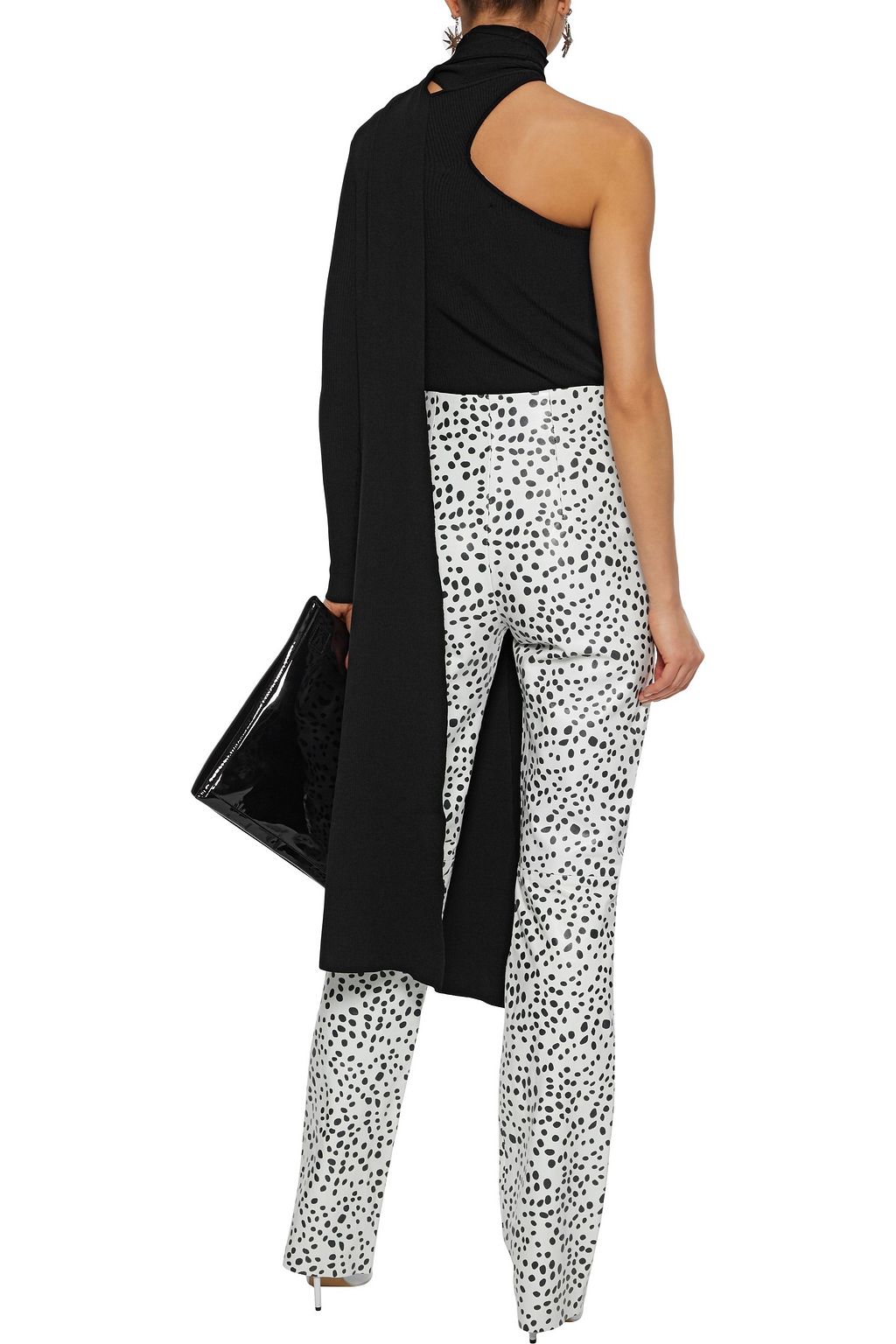 16ARLINGTON Printed leather straight-leg pants