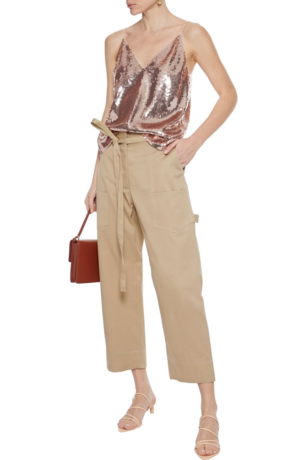 VERONICA BEARD Coda sequined georgette camisole