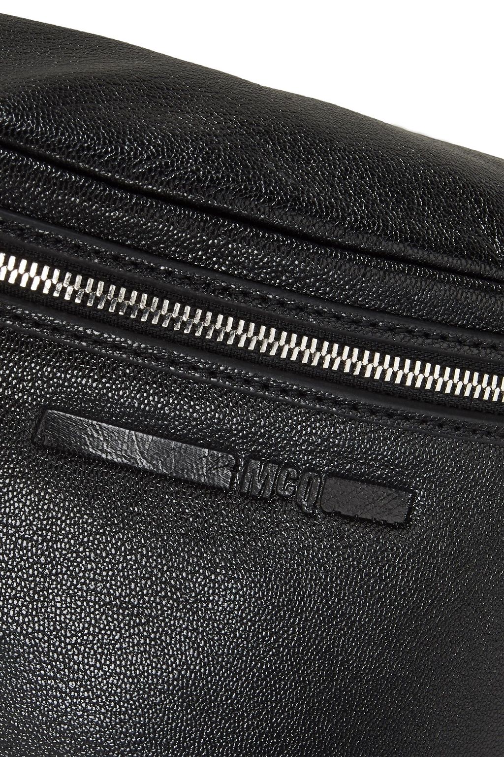 MCQ ALEXANDER MCQUEEN Glossed textured-leather belt bag