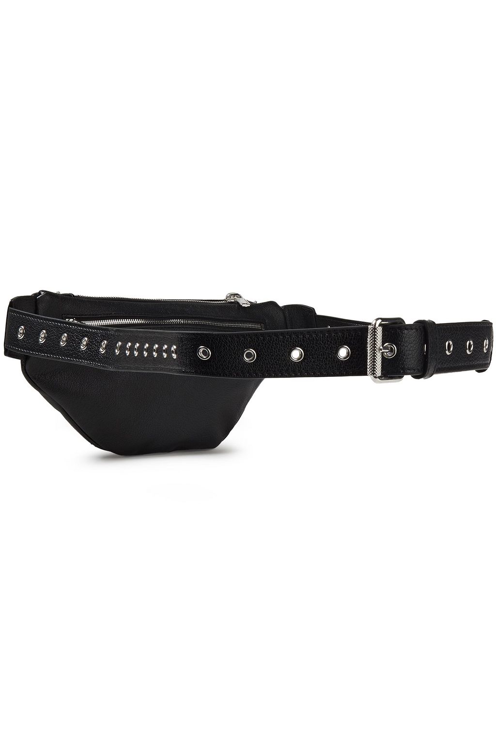 MCQ ALEXANDER MCQUEEN Glossed textured-leather belt bag