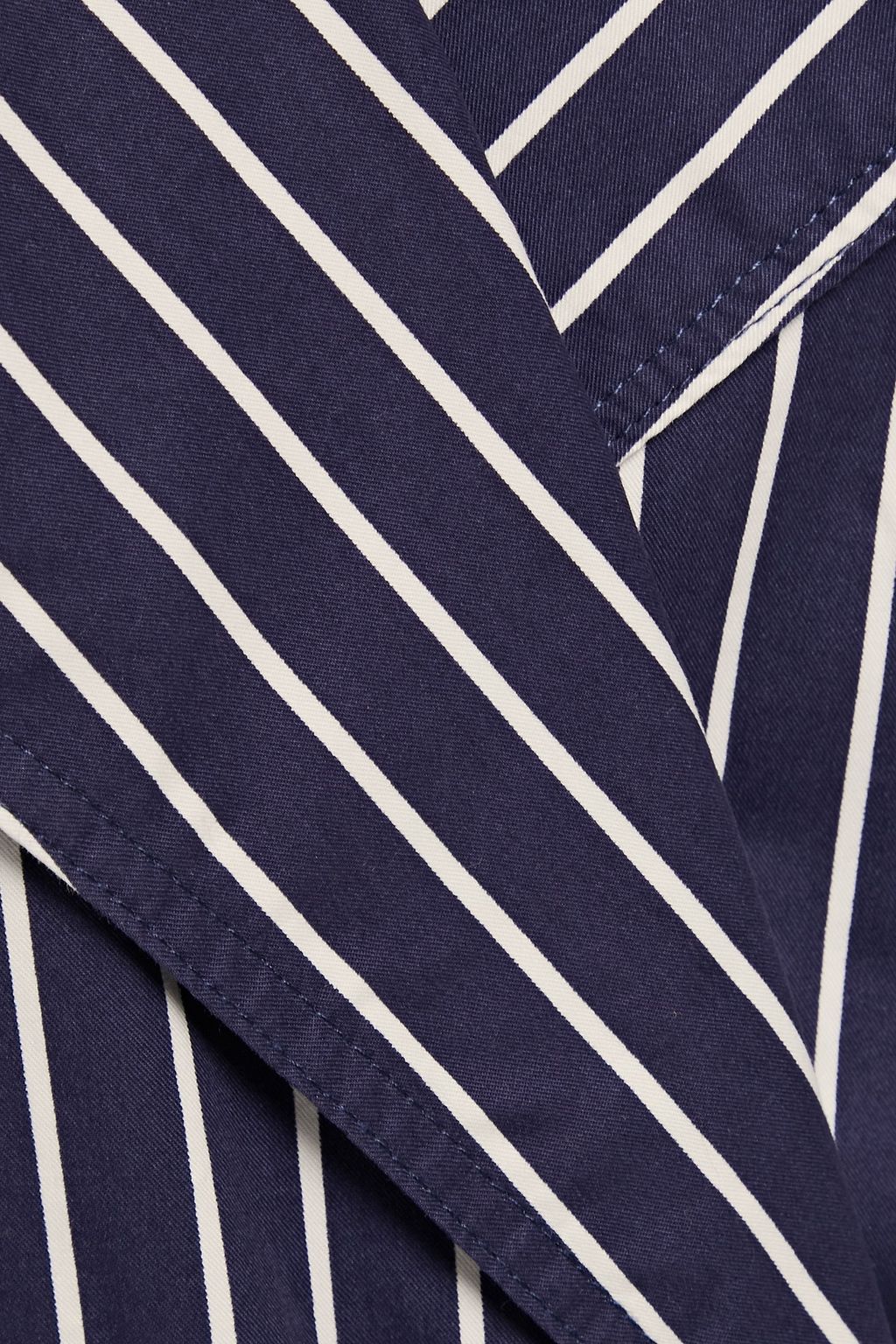 AMERICAN VINTAGE Enkodole oversized striped cotton-twill trench coat