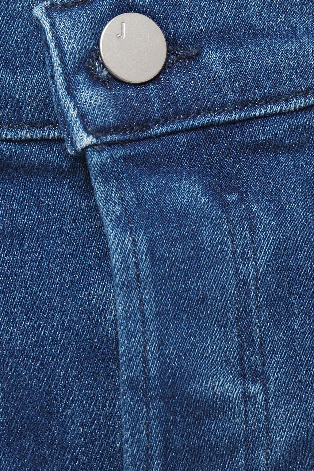 J BRAND Bonny frayed faded denim mini skirt