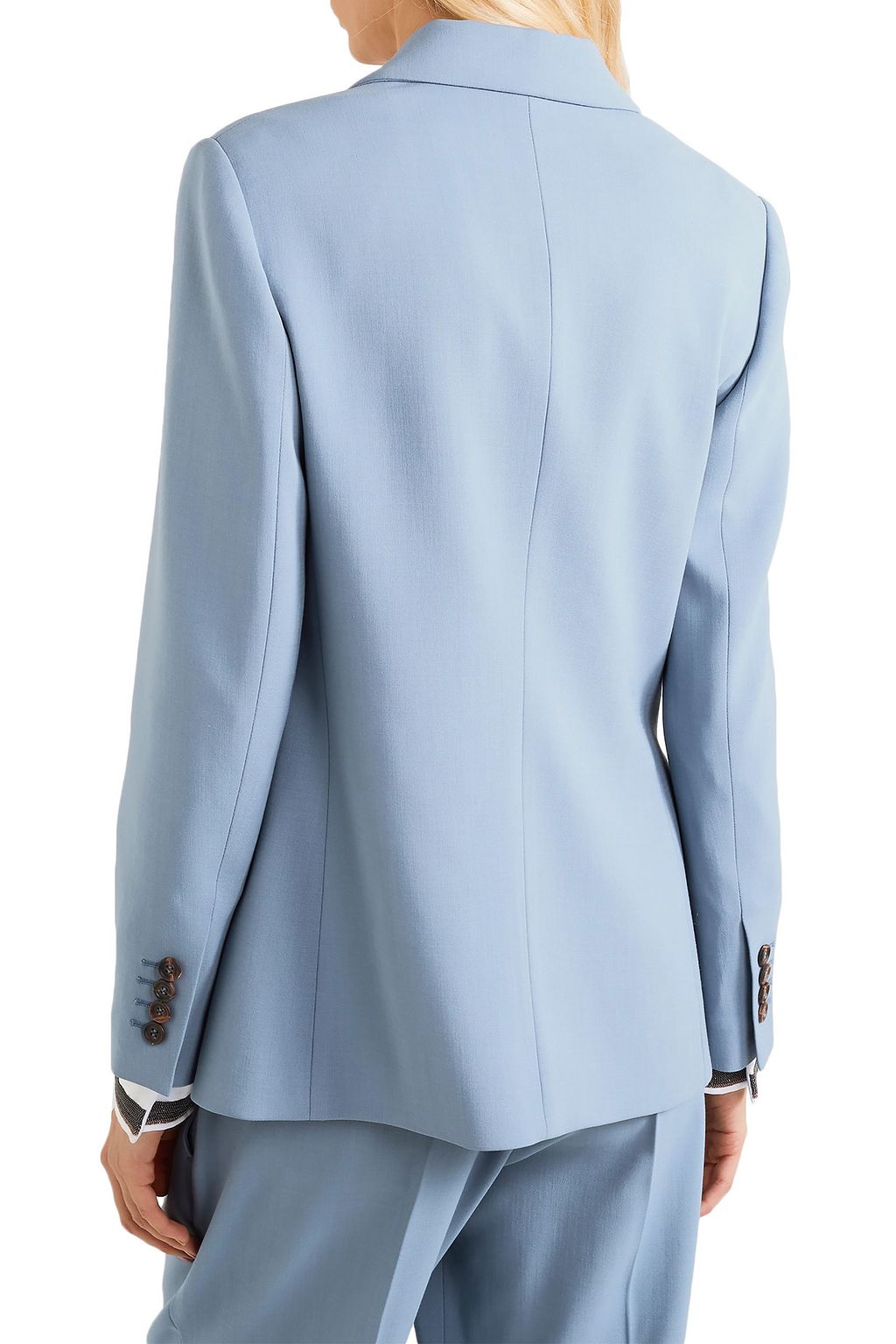 BRUNELLO CUCINELLI Layered wool-blend stretch-twill blazer