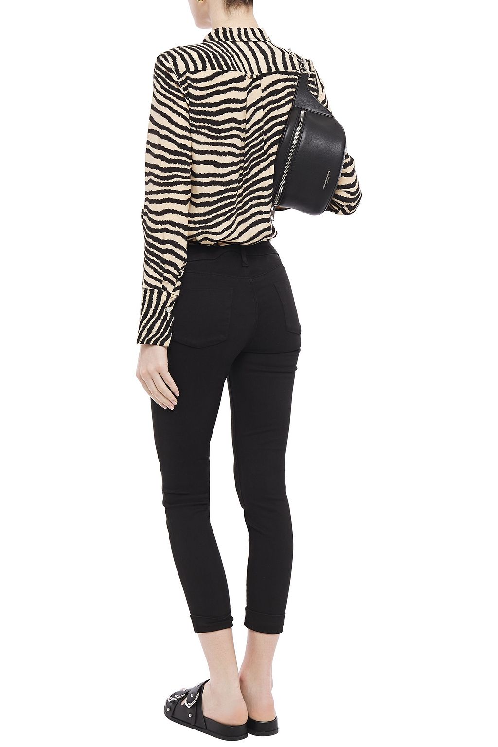 J BRAND Cropped cotton-blend skinny pants