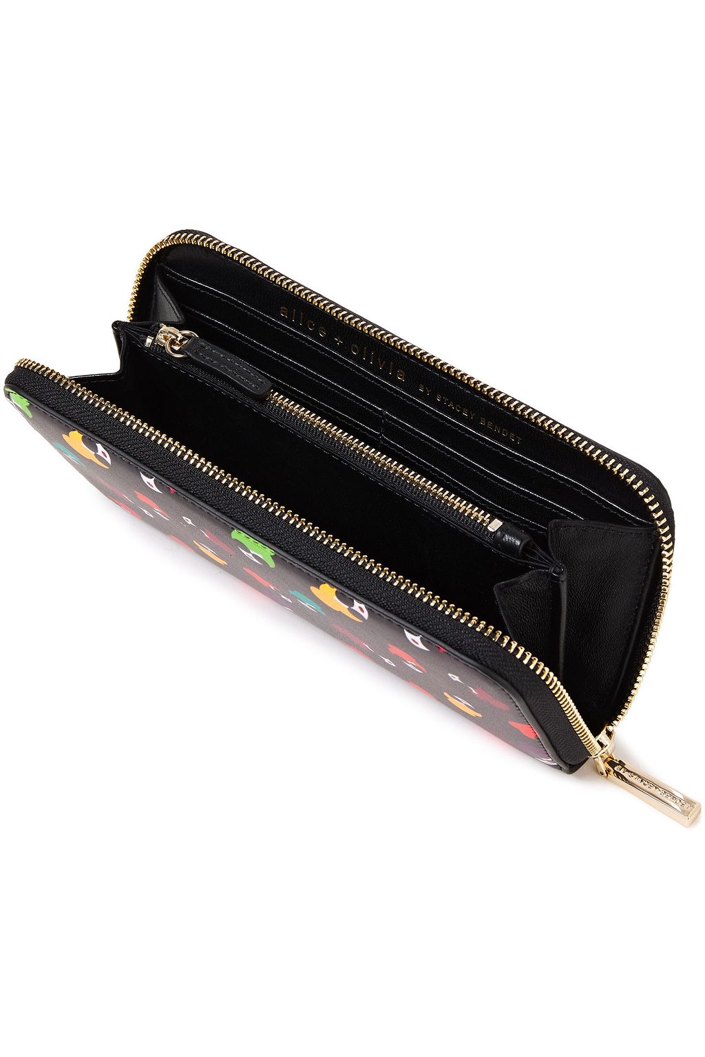 ALICE + OLIVIA Candice Stace Face printed leather continental wallet