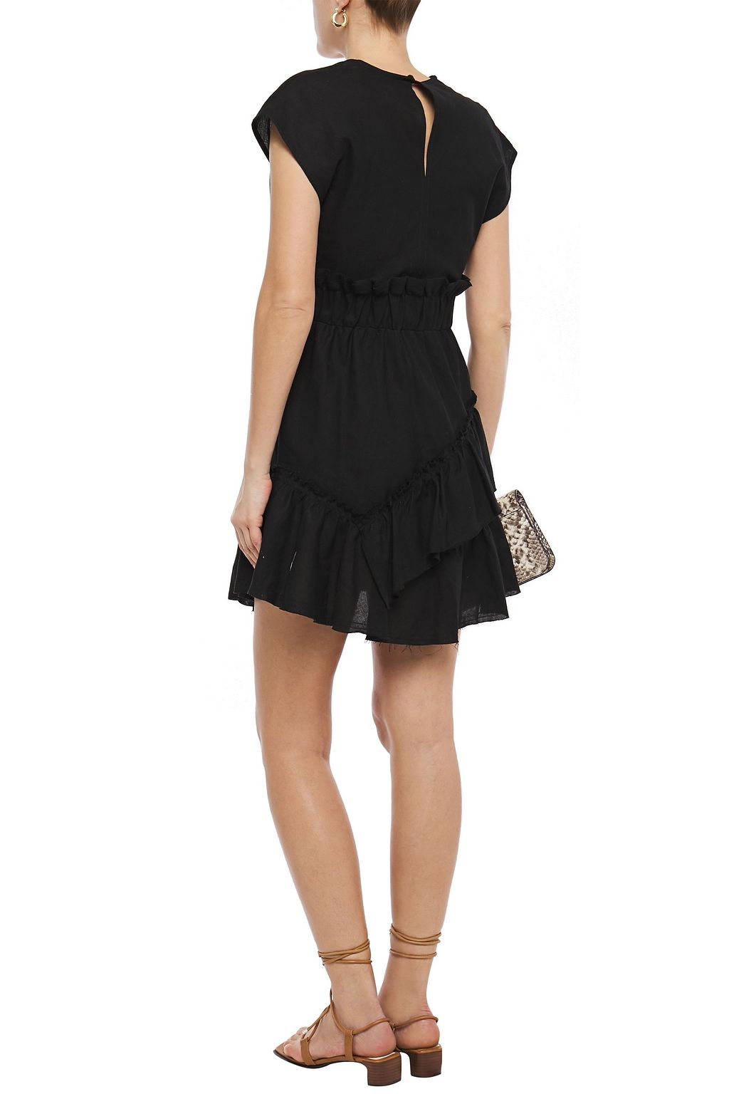 IRO Billow ruffled linen and cotton-blend mini dress