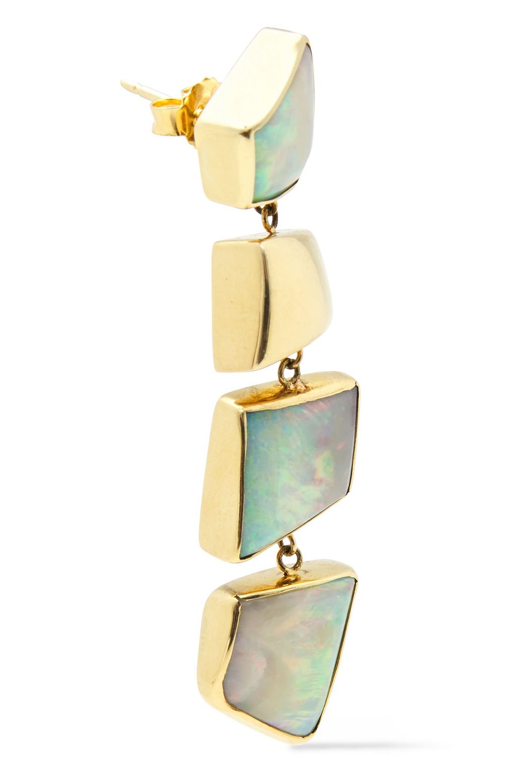 PAMELA LOVE Hail 18-karat gold opal earrings